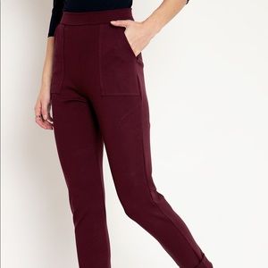 Blackmilk Wine Cuffed Pants